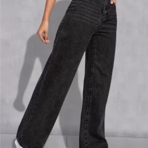 Women's Casual High-Waisted Wide-Leg Jeans