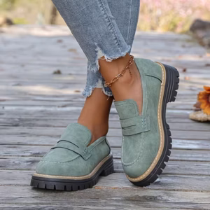 Women’s Slip-On Chunky Platform Loafers – Elegant Comfort for Every Occasion
