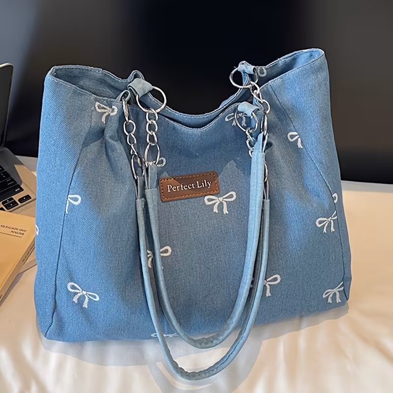 Tote Bag With Bow Pattern – Cute, Stylish & Practical