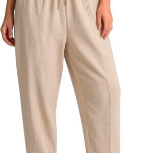 Women's Loose Fit Palazzo Lounge Pants – Cropped Wide Leg Trousers for Women