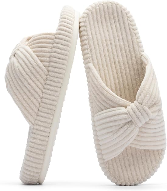 Comfy Memory Foam Slippers for Women | Soft Corduroy House Shoes - Image 5